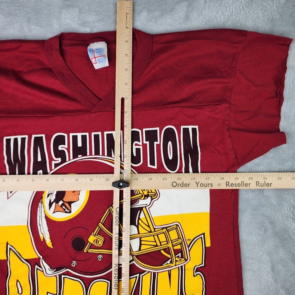 Vintage Washington Redskins Shirt Mens M V Neck Tee Garan USA Single Stitch READ - Picture 7 of 8